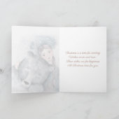 Winter Christmas Snow Queen and Polar Bear Karte (Innenseite)