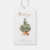 Winter Christmas Tree Baby Dusche Danke Geschenkanhänger (Vorderseite)