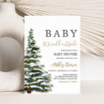 Winter Christmas Tree Baby Dusche Einladung<br><div class="desc">Herzlich willkommen in unserem kleinen Baby. Es ist kalt im Außenbereich und lädt Sie ein, sich von der Kinderdusche zu amüsieren. Personalisieren Sie die Freude mit Ihren Lieben zu teilen! BS563</div>