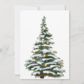 Winter Christmas Tree Baby Dusche Einladung (Rückseite)