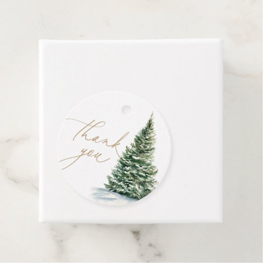 Winter Christmas Tree Baby Dusche Geschenkanhänger (Beispiel)