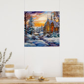 Winter Church Poster (Küche)