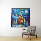 Winter Church Tapestry Wandteppich (Beispiel)
