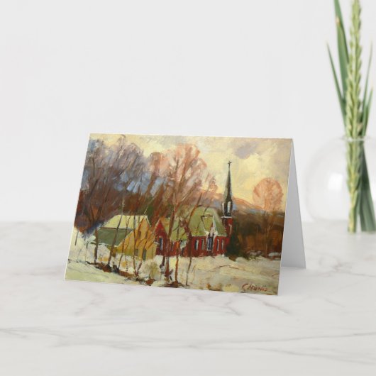 "Winter Church" - Urlaubskarte Feiertagskarte (Vorderseite)