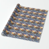 Winter Church Wrapping Paper Geschenkpapier (Ungerollt)