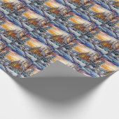 Winter Church Wrapping Paper Geschenkpapier (Ecke)