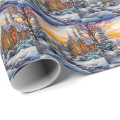 Winter Church Wrapping Paper Geschenkpapier (Rolleneckpunkt)