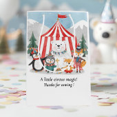 Winter Circus Animal Thank You Mittlere Geschenktüte