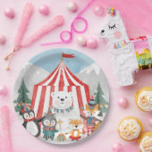 Winter Circus Animals Pappteller (Party)