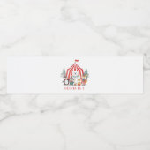 Winter Circus Animals Wasserflaschenetikett (Einzelnes Label)