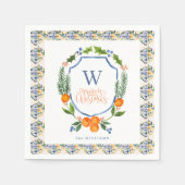 Winter Citrus Botanical Florals | Grünflächen Serviette (Vorderseite)