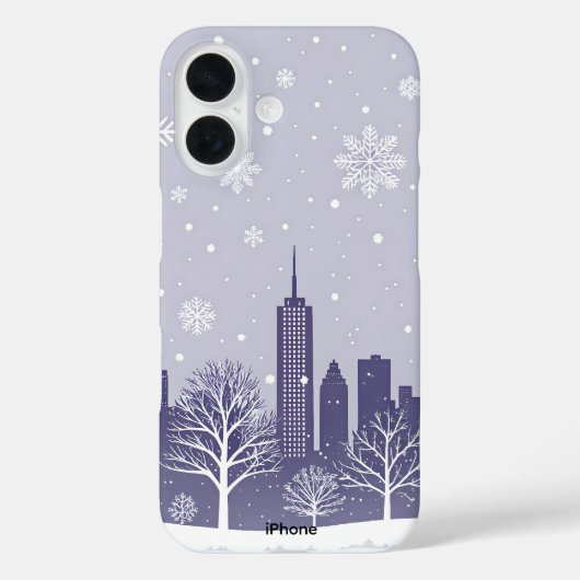 Winter City Snowflake iPhone 16 Fall Case-Mate iPhone Hülle (Rückseite)