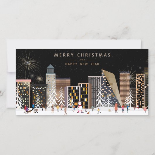 Winter City Wonderland Weihnachtslandschaft mit Fo (Vorderseite)