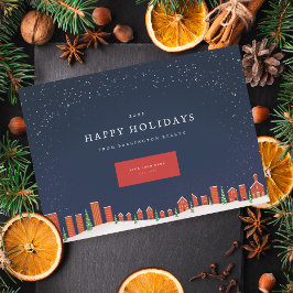 Winter Cityscape Skyline Corporate Feiertagskarte