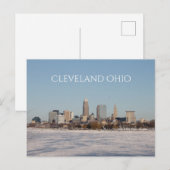 Winter Cleveland Skyline Postkarte (Vorne/Hinten)