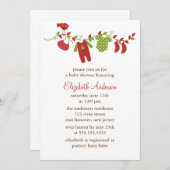 Winter Clothesline Baby Dusche Einladung (Vorne/Hinten)