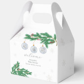 Winter Clothesline Ornaments Baby Shower Welcome Geschenkschachtel (Rückseite)