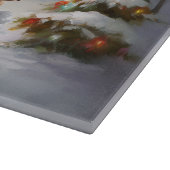 Winter Cocker Spanisch Caravan Weihnachtsabenteuer Schneidebrett (Ecke)