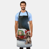 Winter Cocker Spanisch Caravan Weihnachtsabenteuer Schürze (Getragen)