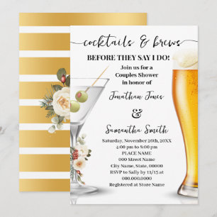 Winter-Cocktail & Brause vor dem Paarbaby-Shower Einladung
