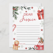 Winter Cocoa Birthday Dear Card Einladung (Vorderseite)