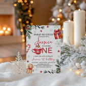Winter Cocoa First Birthday Invite Einladung
