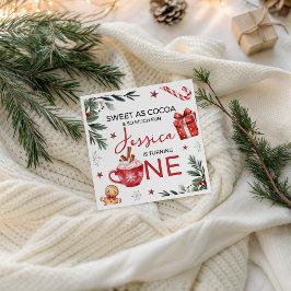 Winter Cocoa First Birthday Napkin Serviette