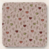 Winter Coffee Journey Getränkeuntersetzer (Vorderseite)