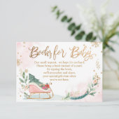 Winter Cold Outdoor Babydusche Rosa Bringen Sie ei Begleitkarte (Stehend Vorderseite)