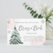 Winter Cold Outdoor Babydusche Rosa Bringen Sie ei Begleitkarte (Stehend Vorderseite)