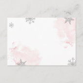 Winter Cold Outdoor Babydusche Rosa Bringen Sie ei Begleitkarte (Rückseite)