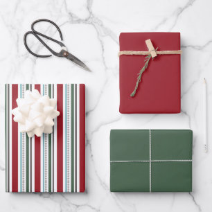 Winter Colors Wrapping Paper Flat Sheet Set 11 Geschenkpapier Set