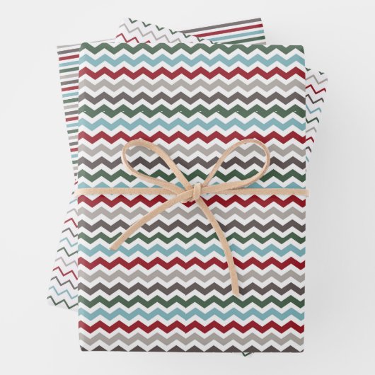 Winter Colour Wrapping Paper Flat Sheet Set 1 Geschenkpapier Set (Beispiel)