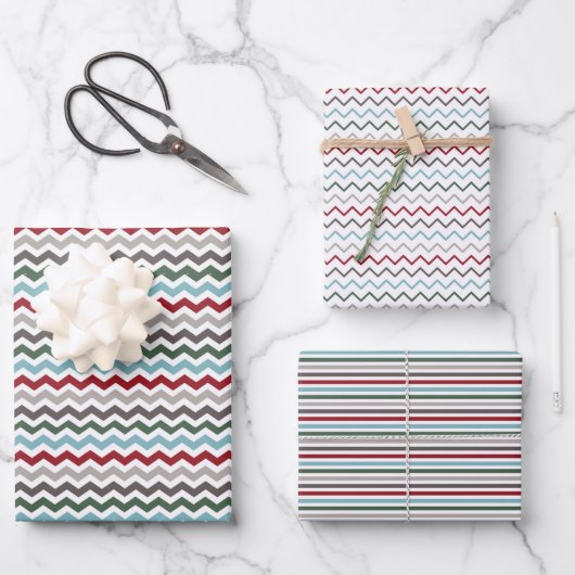 Winter Colour Wrapping Paper Flat Sheet Set 1 Geschenkpapier Set (Vorderseite)