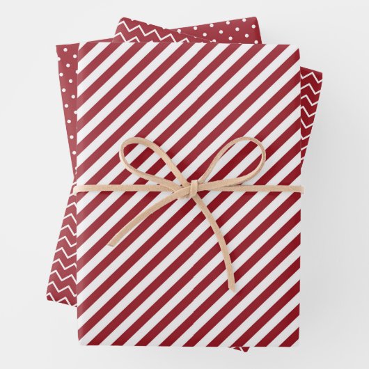 Winter Colour Wrapping Paper Flat Sheet Set 4 Geschenkpapier Set (Beispiel)