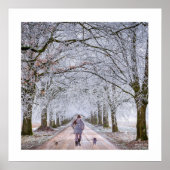 "Winter Companies: Bezaubernde Hunde in verschneit Poster (Vorne)