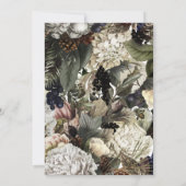 Winter Conifer Floral Calla Lily Peony Wedding Einladung (Rückseite)