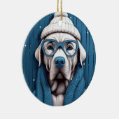 Winter Cool Hundeschmuck Keramik Ornament (Rechts)