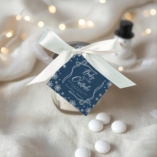 Winter Coquette Blue Danke, dass es kalt ist Geschenkanhänger