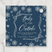 Winter Coquette Blue Danke, dass es kalt ist Geschenkanhänger (Rückseite)