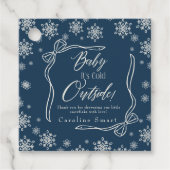 Winter Coquette Blue Danke, dass es kalt ist Geschenkanhänger (Vorderseite)