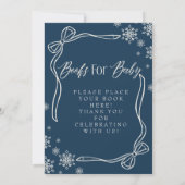 Winter Coquette Books for Baby Sign Einladung (Rückseite)