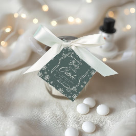 Winter Coquette grün Danke, es ist kalt Geschenkanhänger