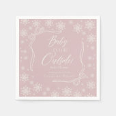 Winter Coquette Pink Baby ist kaltes Papier Napkin Serviette (Vorderseite)