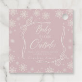 Winter Coquette Pink Danke, es ist kalt Geschenkanhänger (Rückseite)