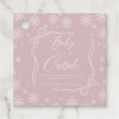 Winter Coquette Pink Danke, es ist kalt Geschenkanhänger (Vorderseite)