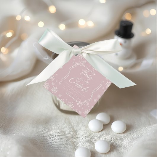 Winter Coquette Pink Danke, es ist kalt Geschenkanhänger