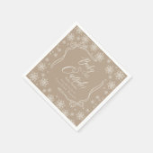 Winter Coquette Taupe Baby ist kaltes Papier Napki Serviette (Ecke)