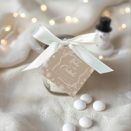 Winter Coquette taupe Danke, dass es kalt ist Geschenkanhänger