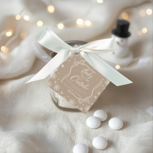 Winter Coquette taupe Danke, dass es kalt ist Geschenkanhänger